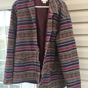 Obey Aztec Striped Jacket XL